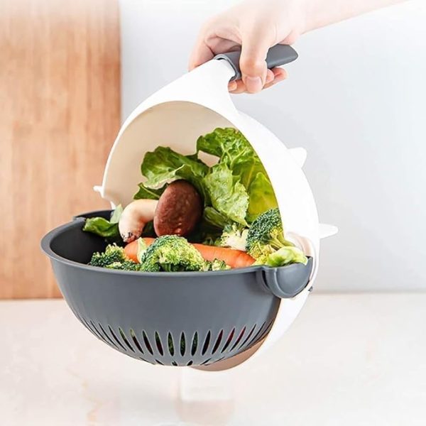 Multifunctional Rotate Vegetable Slicer with Basket (9 in 1)