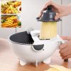 Multifunctional Rotate Vegetable Slicer with Basket (9 in 1)